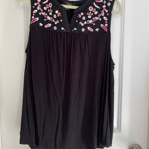 Dalia tank top with floral detail